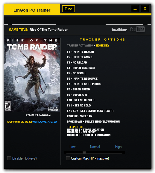 скачать Rise of the Tomb Raider: Трейнер/Trainer (+17) [1.0.623.2]