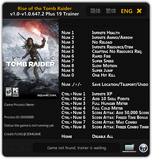 скачать Rise of the Tomb Raider: Трейнер/Trainer (+19) [1.0 - 1.0.647.2] 