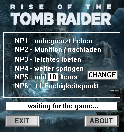 скачать Rise of the Tomb Raider: Трейнер/Trainer (+6) [1.0 - Build 668.1] 