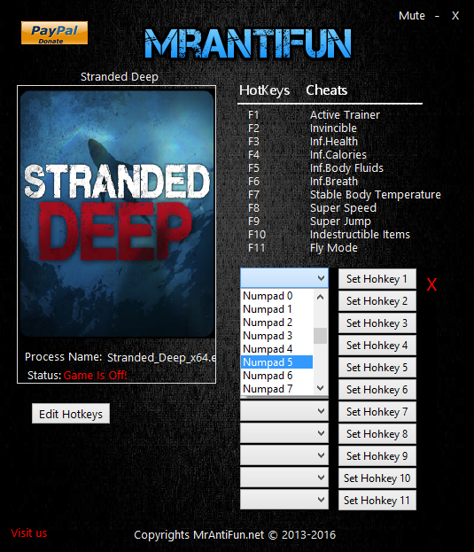 скачать Stranded Deep: Трейнер/Trainer (+10) [0.16: x64]