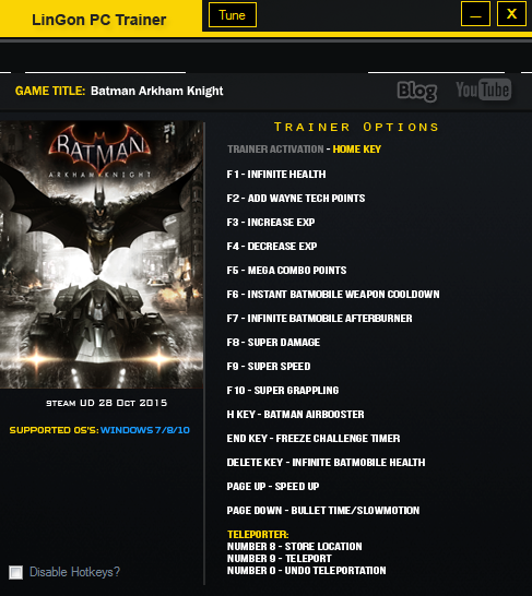скачать Batman: Arkham Knight: Трейнер/Trainer (+17) [Update 28.10.2015] 