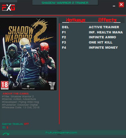 скачать Shadow Warrior 2: Трейнер/Trainer (+4) [1.0]