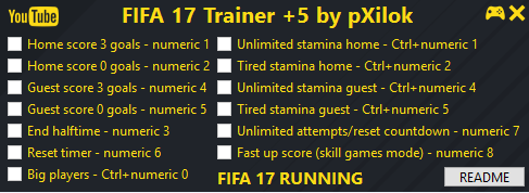 скачать FIFA 17: Трейнер/Trainer (+5) [1.0]