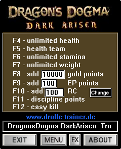 скачать Dragon's Dogma - Dark Arisen: Трейнер/Trainer (+9) [1.0]