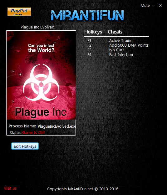 скачать Plague Inc. Evolved: Трейнер/Trainer (+3) [1.0.2]