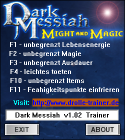 скачать Dark Messiah of Might & Magic: Трейнер/Trainer (+6) [1.02] 