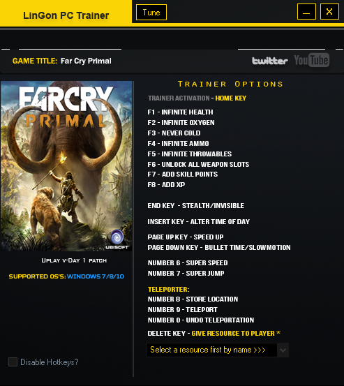 скачать Far Cry: Primal: Трейнер/Trainer (+17) [v-Day 1 Patch] 