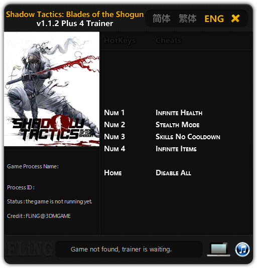 скачать Shadow Tactics Blades of the Shogun: Трейнер/Trainer (+8) [1.1.2] 
