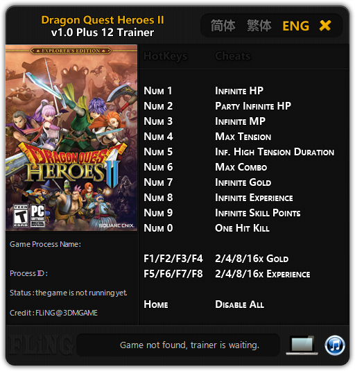 скачать Dragon Quest Heroes II: Трейнер/Trainer (+12) [1.0]