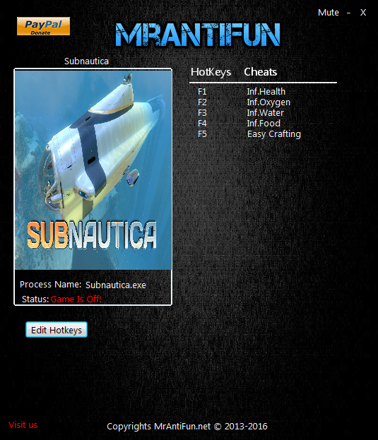 скачать Subnautica: Трейнер/Trainer (+5) [Build 47249: 64-bit]