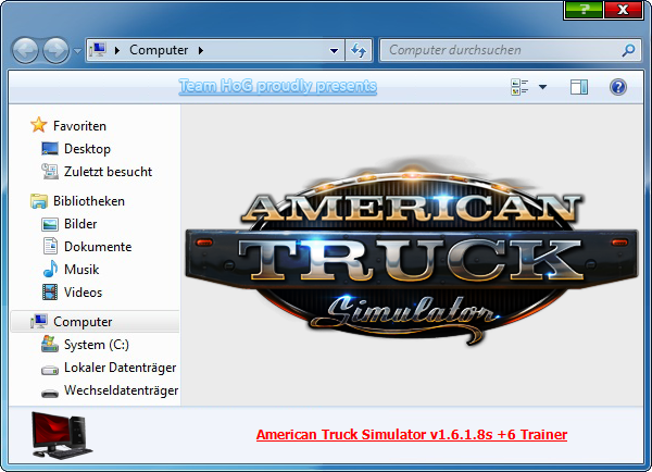 скачать American Truck Simulator: Трейнер/Trainer (+6) [1.6.1.8s]
