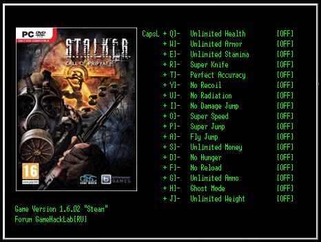 скачать S.T.A.L.K.E.R. Call of Pripyat: Трейнер/Trainer (+16) [v.1.6.02] - Updated: 09.05.2017