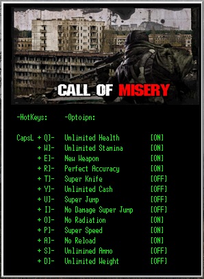 скачать S.T.A.L.K.E.R.: Call of Misery: Трейнер/Trainer (+12) [v1.0d fix2 Final] 