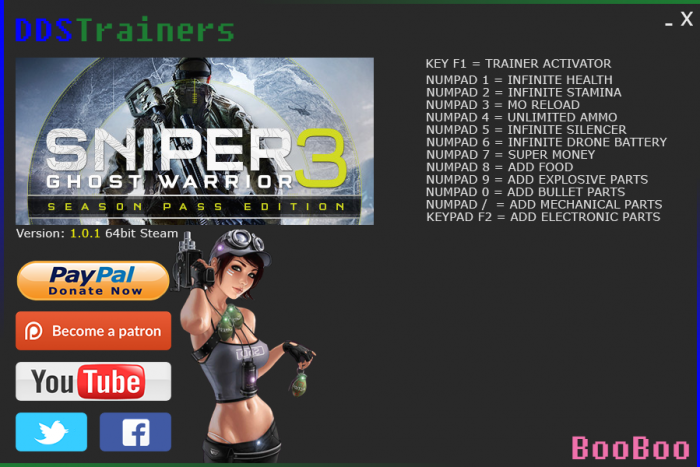 скачать Sniper: Ghost Warrior 3: Трейнер/Trainer (+12) [1.01]