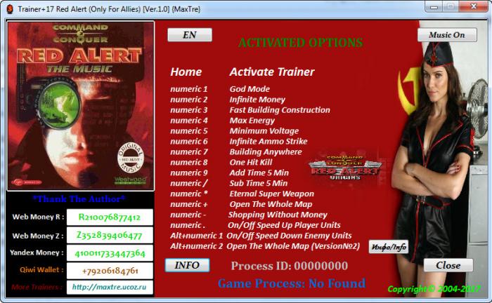 скачать Command & Conquer: Red Alert: Трейнер/Trainer (+17: Allies + Soviet) [1.0] 