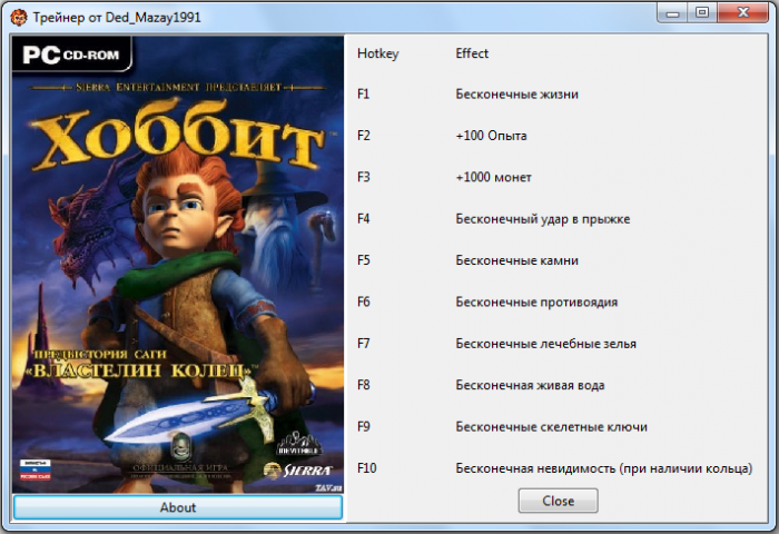 скачать The Hobbit (2003): Трейнер/Trainer (+10) [1.0]