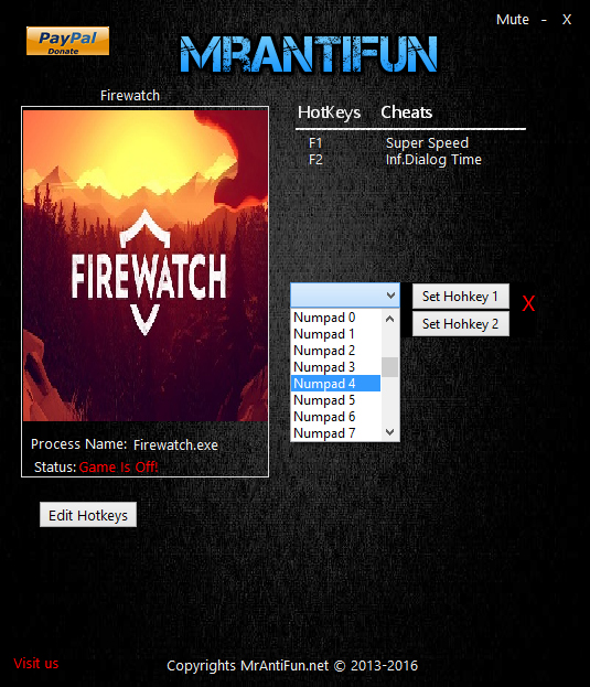 скачать Firewatch: Трейнер/Trainer (+2) [UPD: 05.07.2017]