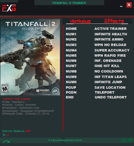 скачать Titanfall 2: Трейнер/Trainer (+11) [2.0.6.1]