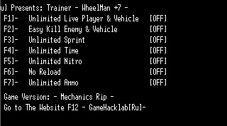 скачать WheelMan: Трейнер/Trainer (+7) [Mechanics] 