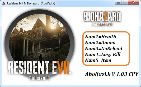 скачать Resident Evil 7: Трейнер/Trainer (+5) [1.03]