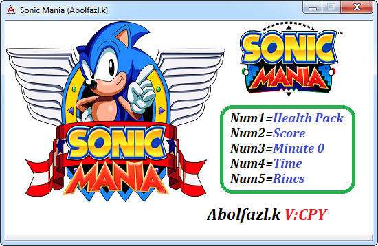 скачать Sonic Mania: Трейнер/Trainer (+5) [1.03.0831]