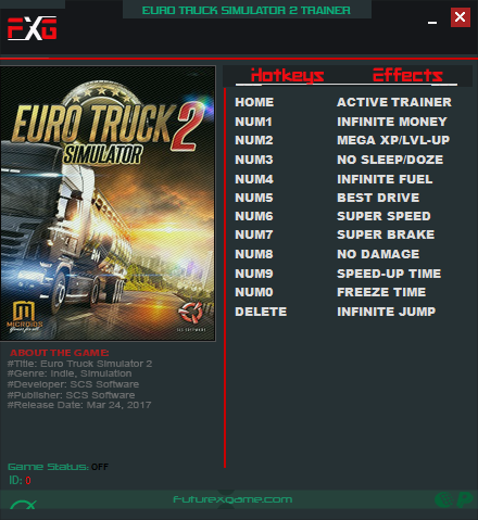 скачать Euro Truck Simulator 2: Трейнер/Trainer (+11) [1.28.1.3s 64 Bit]
