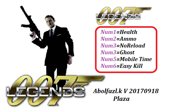 скачать 007 Legends: Трейнер/Trainer (+6) [20170918]