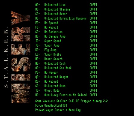скачать S.T.A.L.K.E.R.: Call of Pripyat - Misery: Трейнер/Trainer (+21) [v2.2]