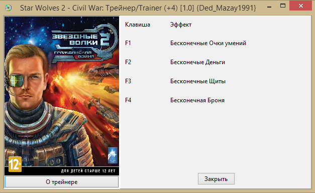 скачать Star Wolves 2 - Civil War: Трейнер/Trainer (+4) [1.0]