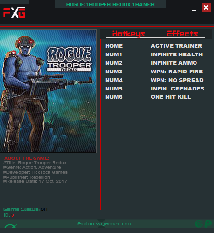 скачать Rogue Trooper Redux: Трейнер/Trainer (+6) [1.0]