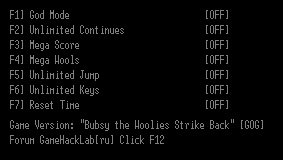 скачать Bubsy the Woolies Strike Back: Трейнер/Trainer (+7) [GOG]