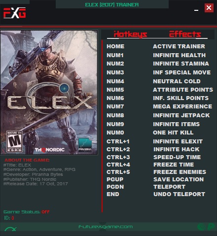 скачать Elex: Трейнер/Trainer (+16) [1.0] [x64-64Bit] - Updated Version