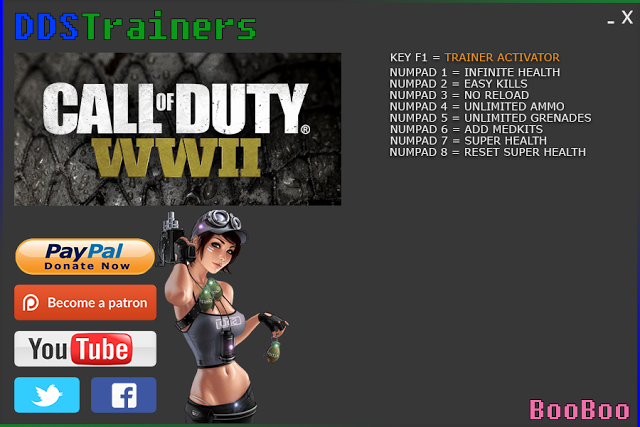 скачать Call of Duty: WWII: Трейнер/Trainer (+8) [1.0]
