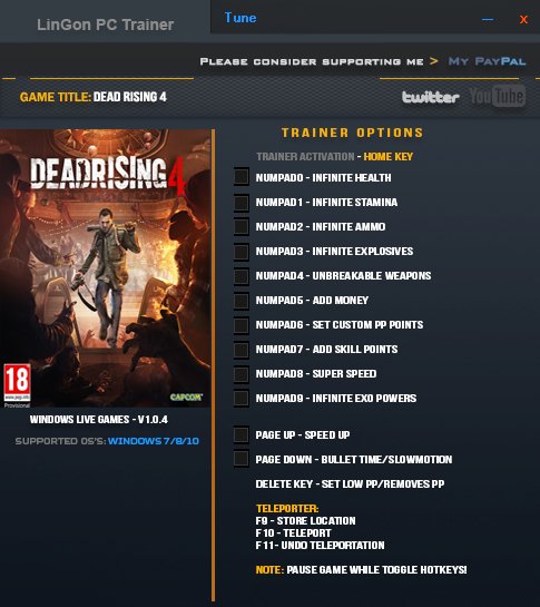 скачать Dead Rising 4: Трейнер/Trainer (+13) [1.0.4]