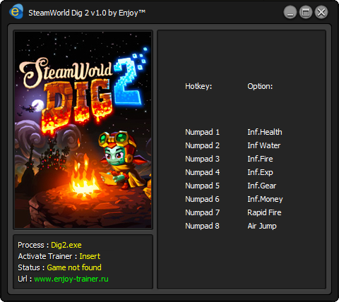 скачать SteamWorld Dig 2: Trainer/Трейнер (+8) [v1.0]