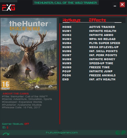 скачать The Hunter: Call of the Wild: Трейнер/Trainer (+13) [1.8 - 1.16]