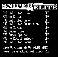 скачать Sniper Elite V2: Трейнер/Trainer (+9) [Steam] - Updated: 24.01.2018