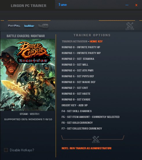 скачать Battle Chasers: Nightwar: Трейнер/Trainer (+15) [23731]