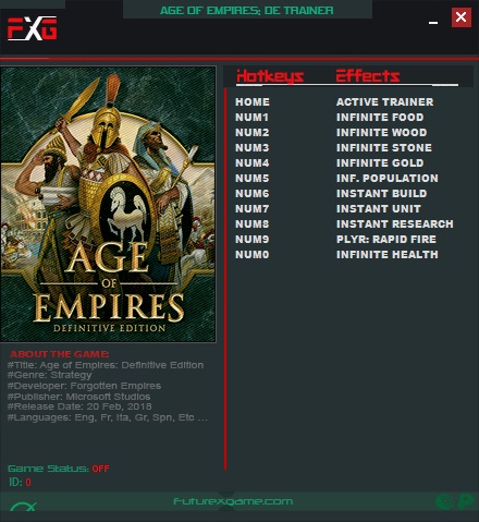 скачать Age of Empires - Definitive Edition: Трейнер/Trainer (+10) [Build 5101]