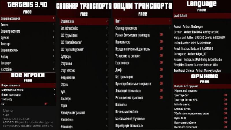 скачать Grand Theft Auto 5 (GTA V): Чит-Мод/Cheat-Mode (Terteus 3.40) [1.43]
