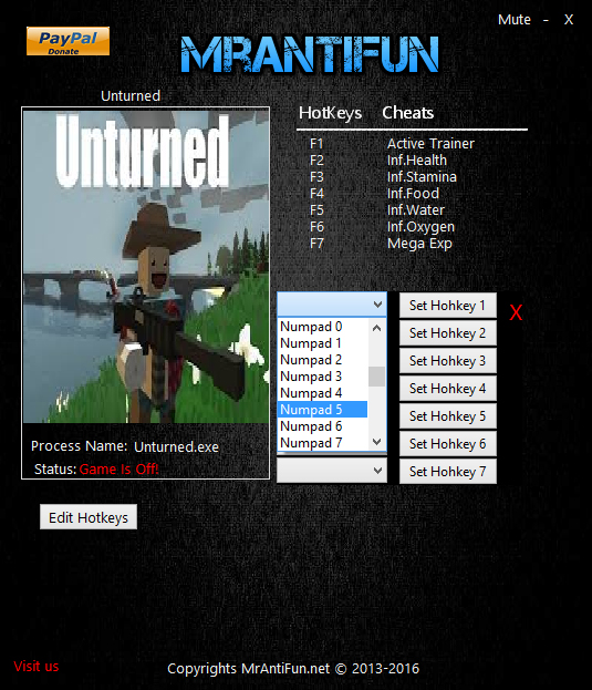 скачать Unturned: Трейнер/Trainer (+6) [3.23.9.1]