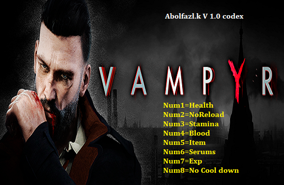 скачать Vampyr: Трейнер/Trainer (+8) [1.0]