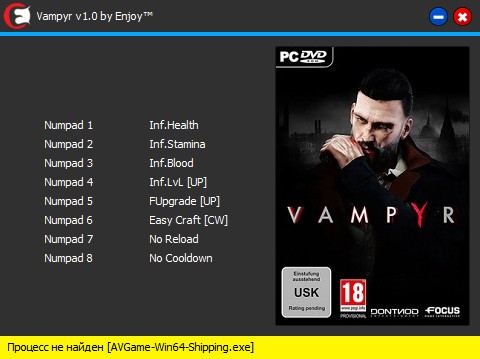 скачать Vampyr: Трейнер/Trainer (+8) [v1.0] [PC | RePack от R.G. Механики]