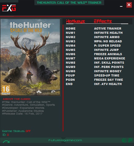 скачать The Hunter: Call of the Wild: Трейнер/Trainer (+13) [1.0 - 1.21]