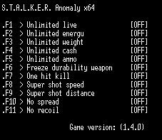 скачать S.T.A.L.K.E.R. Anomaly: Трейнер/Trainer (+11) [v1.4.0]