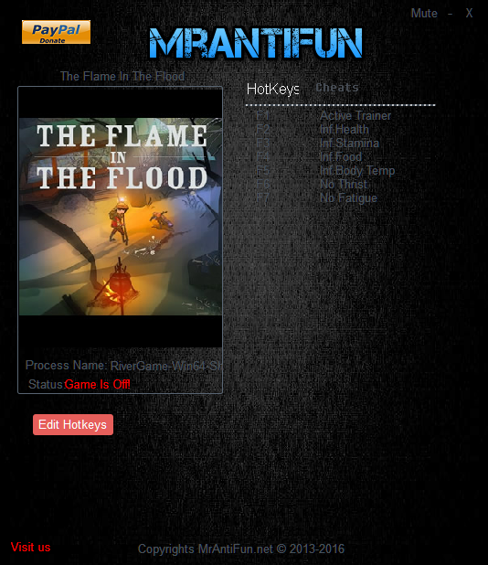 скачать The Flame In The Flood: Трейнер/Trainer (+6) [1.00: 64 Bit]