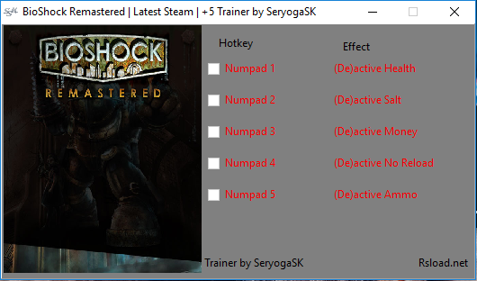скачать BioShock - Remastered: Трейнер/Trainer (+5) [Latest Steam]