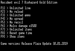 скачать Resident Evil 7 - Gold Edition Трейнер/Trainer (+9) [Plaza] - Updated: 30.01.2019