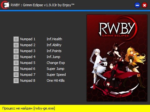 скачать RWBY - Grimm Eclipse: Трейнер/Trainer (+8) [v1.9.03r]