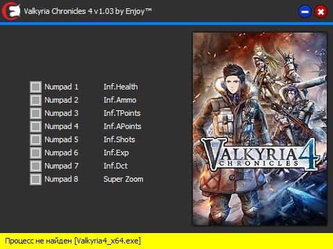 скачать Valkyria Chronicles 4: Трейнер/Trainer (+8) [v1.9.03r]